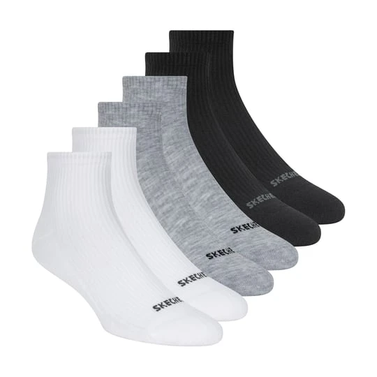 Zdjęcie produktu Skechers 6 Pack Quarter Crew skarpety - Bialy / Czarny
