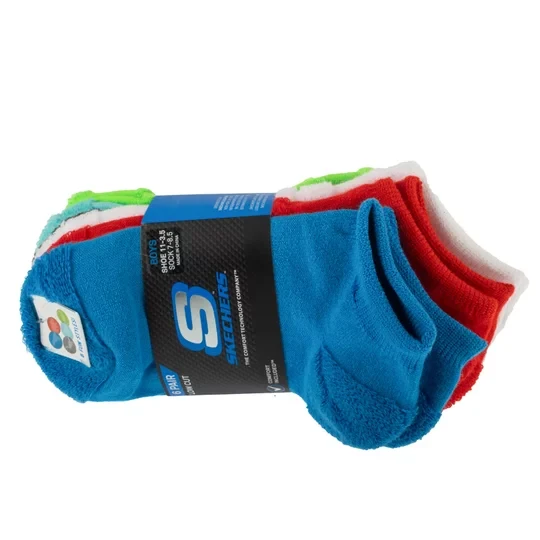 Zdjęcie produktu Skechers 6pk Boys Dino Terry Socks S601256-MULT, Dla chłopca, Wielokolorowe, skarpetki, nylon, rozmiar: 27, 5-35, 5
