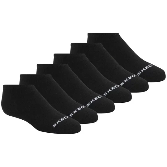 Zdjęcie produktu Skechers 6pk Core Lowcut Lg Socks S118209-BLK, Unisex, Czarne, skarpetki, poliester, rozmiar: 35-38