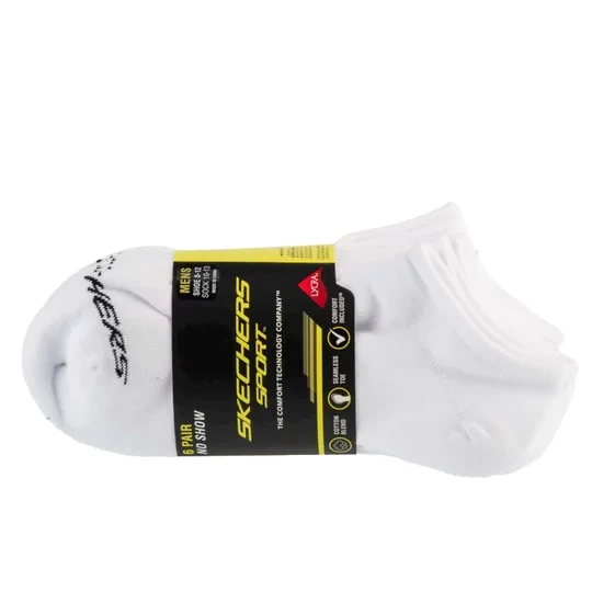 Zdjęcie produktu Skechers 6pk Men Mn Cotton Nshw Socks S117809-WHT, Męskie, Białe, skarpetki, bawełna, rozmiar: 41-46