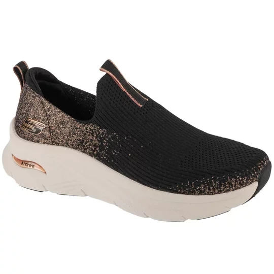 Zdjęcie produktu Skechers Arch Fit D'Lux - Glimmer Dust 149689-BKRG, Damskie, Granatowe, buty sneakers, tkanina, rozmiar: 37, 5