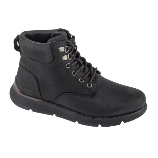 Zdjęcie produktu Skechers Augustino - Cobb 205228-BBK, Męskie, Czarne, trapery, skóra licowa, rozmiar: 41
