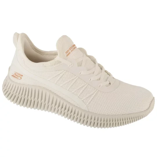 Zdjęcie produktu Skechers Bobs Geo-New Aesthetics 117417-OFWT, Damskie, Białe, buty sneakers, tkanina, rozmiar: 36