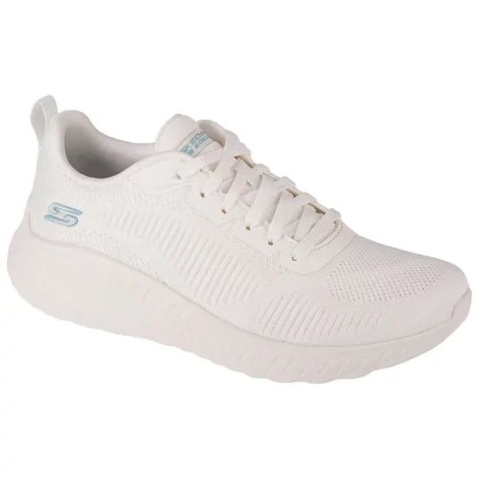 Zdjęcie produktu Skechers Bobs Squad Chaos - Face Off 117209-OFWT, Damskie, Białe, buty sneakers, tkanina, rozmiar: 36