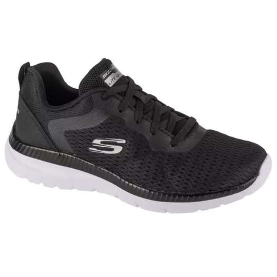Zdjęcie produktu Skechers Bountiful - Quick Path 12607-BKW, Damskie, Czarne, buty sneakers, przewiewna siateczka, rozmiar: 37