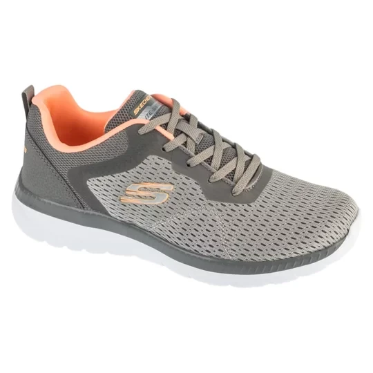 Zdjęcie produktu Skechers Bountiful - Quick Path 12607-GYCL, Damskie, Szare, buty sneakers, przewiewna siateczka, rozmiar: 36