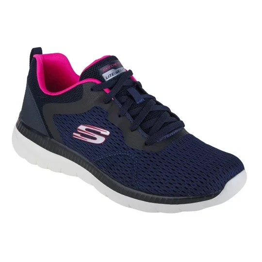 Zdjęcie produktu Skechers Bountiful - Quick Path 12607-NVHP, Damskie, Granatowe, buty sneakers, przewiewna siateczka, rozmiar: 36