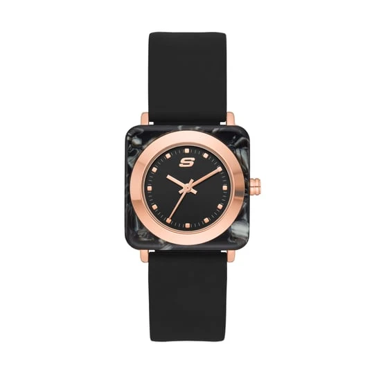 Zdjęcie produktu Skechers Calabar Black Pearl Square zegarek - Czarny Watch