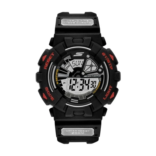 Zdjęcie produktu Skechers Digital Black zegarek - Czarny/Czerwony Watch