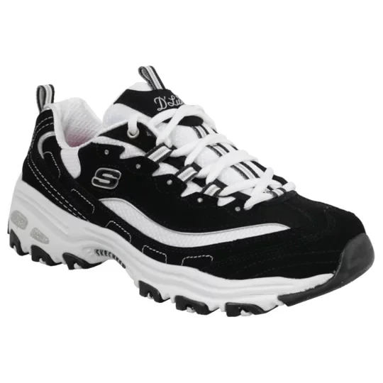 Zdjęcie produktu Skechers D'Lites - Biggest Fan 11930-BKW, Damskie, Czarne, buty sneakers, nubuk, rozmiar: 35