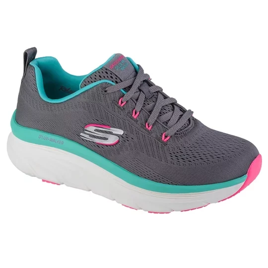 Zdjęcie produktu Skechers D'Lux Walker - Fresh Finesse 149368-GMLT, Damskie, Szare, buty sneakers, tkanina, rozmiar: 37