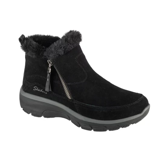 Zdjęcie produktu Skechers Easy Going - Cool Zip! 167862-BLK, Damskie, Czarne, buty zimowe, skóra zamszowa, rozmiar: 35