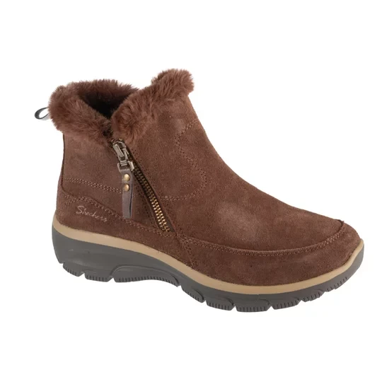 Zdjęcie produktu Skechers Easy Going - Cool Zip! 167862-CHOCC, Damskie, Brązowe, buty zimowe, skóra zamszowa, rozmiar: 36