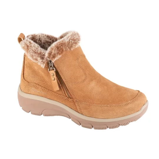 Zdjęcie produktu Skechers Easy Going - Cool Zip! 167862-TAN, Damskie, Beżowe, buty zimowe, skóra zamszowa, rozmiar: 37