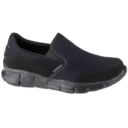 Zdjęcie produktu Skechers Equalizer 51361-BBK, Męskie, Czarne, buty sneakers, przewiewna siateczka, rozmiar: 43