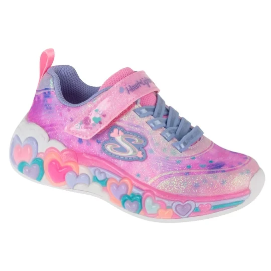 Zdjęcie produktu Skechers Eternal Heart Lights 302696L-LPMT, Dla dziewczynki, Różowe, buty sneakers, tkanina, rozmiar: 32