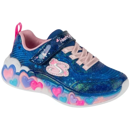 Zdjęcie produktu Skechers Eternal Heart Lights 302696L-NVMT, Dla dziewczynki, Granatowe, buty sneakers, tkanina, rozmiar: 33