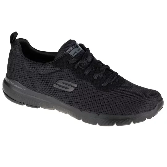 Zdjęcie produktu Skechers Flex Appeal 3.0 - First Insight 13070-BBK, Damskie, Czarne, buty sneakers, przewiewna siateczka, rozmiar: 36