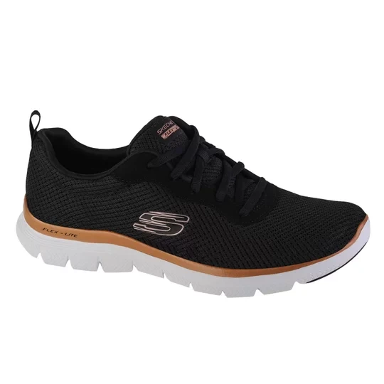 Zdjęcie produktu Skechers Flex Appeal 4.0 Brilliant View 149303-BKRG, Damskie, Czarne, buty sneakers, tkanina, rozmiar: 36