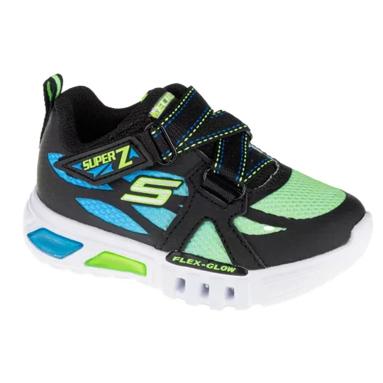 Zdjęcie produktu Skechers Flex-Glow Lowex 400015N-BBLM, Dla chłopca, Czarne, buty sneakers, syntetyk, rozmiar: 21