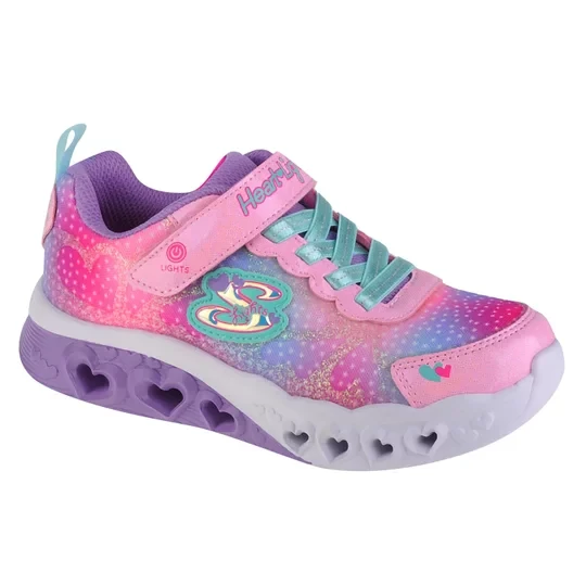 Zdjęcie produktu Skechers Flutter Heart Lights 302315L-PKMT, Dla dziewczynki, Różowe, buty sneakers, tkanina, rozmiar: 32