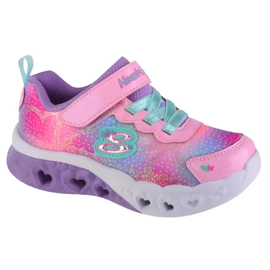 Zdjęcie produktu Skechers Flutter Heart Lights 302315N-PKMT, Dla dziewczynki, Różowe, buty sneakers, tkanina, rozmiar: 21