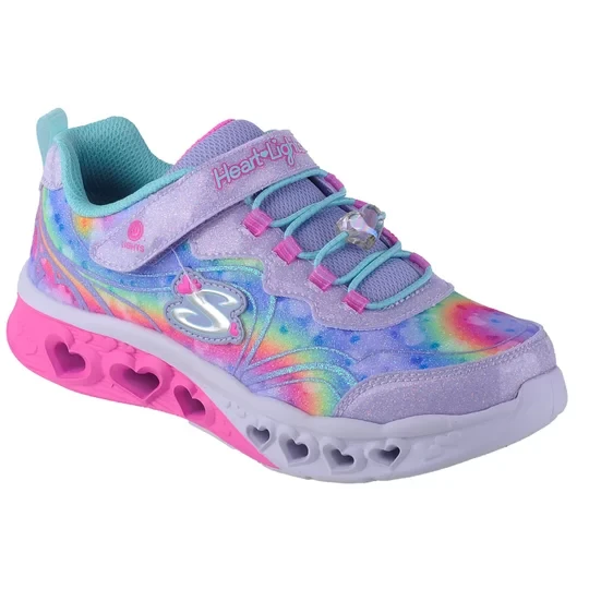 Zdjęcie produktu Skechers Flutter Heart Lights - Groovy Swirl 303253L-LVAQ, Dla dziewczynki, Różowe, buty sneakers, tkanina, rozmiar: 35