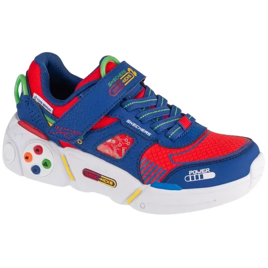 Zdjęcie produktu Skechers Gametronix 2.0 402270L-BLMT, Dla chłopca, Niebieskie, buty sneakers, tkanina, rozmiar: 29