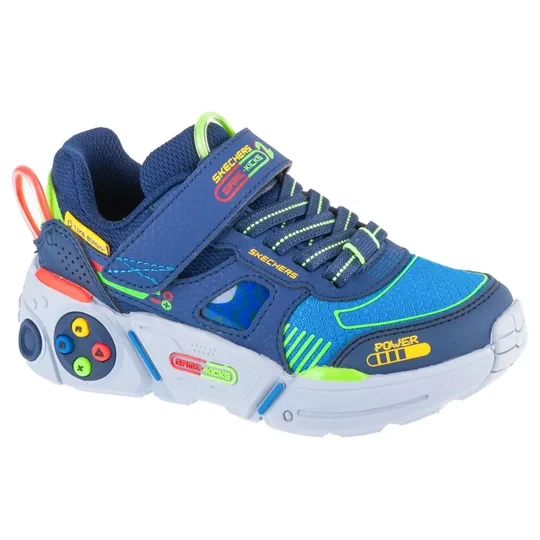 Zdjęcie produktu Skechers Gametronix 2.0 402270L-NVMT, Dla chłopca, Granatowe, buty sneakers, tkanina, rozmiar: 29