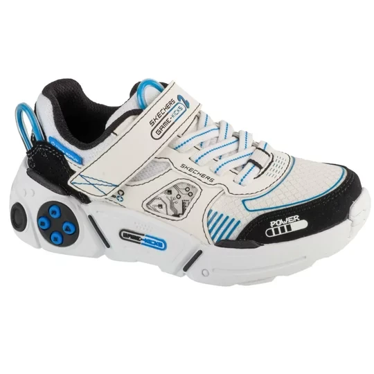 Zdjęcie produktu Skechers Gametronix 2.0 402270L-WBKB, Dla chłopca, Białe, buty sneakers, tkanina, rozmiar: 27