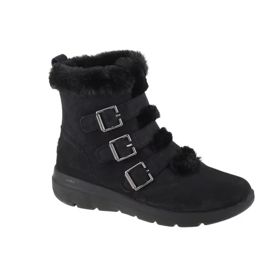 Zdjęcie produktu Skechers Glacial Ultra - Buckle Up 144154-BBK, Damskie, Czarne, buty zimowe, skóra zamszowa, rozmiar: 36, 5