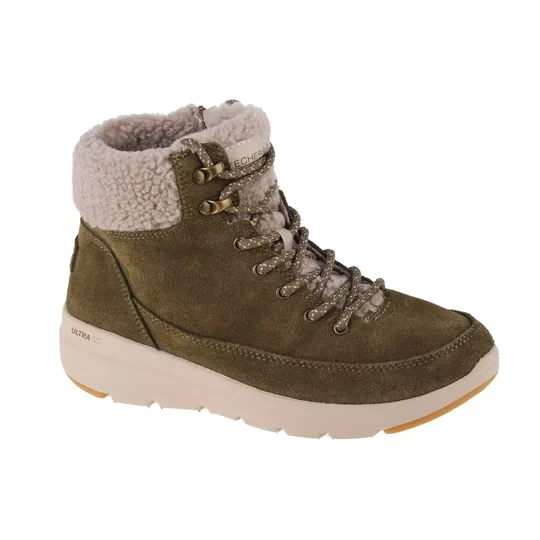 Zdjęcie produktu Skechers Glacial Ultra - Woodlands 16677-OLV, Damskie, Zielone, buty zimowe, skóra zamszowa, rozmiar: 36