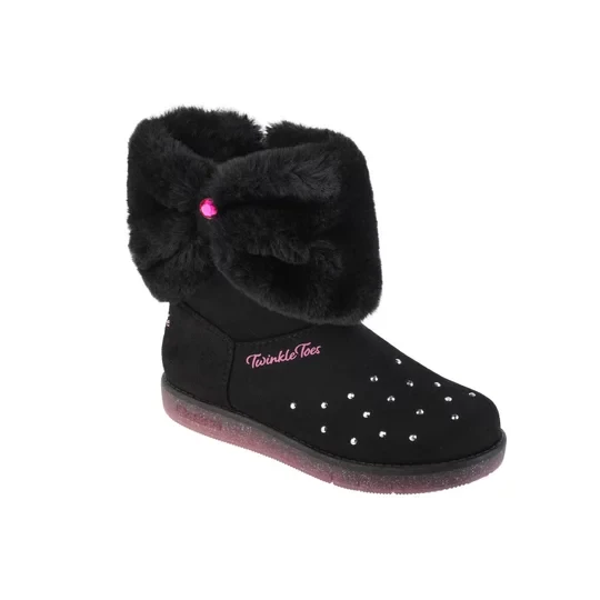 Zdjęcie produktu Skechers Glitzy Glam - Cozy Cuddlers 314851L-BLK, Dla dziewczynki, Czarne, buty zimowe, tkanina, rozmiar: 32