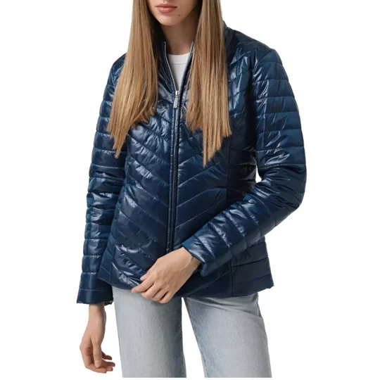 Zdjęcie produktu Skechers GO Shield Shine Jacket JA150-TLNV, Damskie, Granatowe, kurtki, poliester, rozmiar: L
