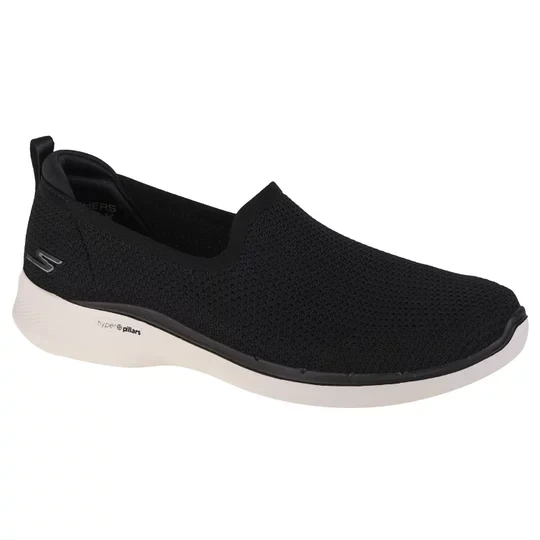 Zdjęcie produktu Skechers Go Walk 6 - Clear Virtue 124505-BKW, Damskie, Czarne, buty sneakers, tkanina, rozmiar: 40