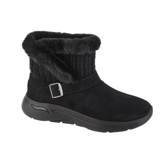 Zdjęcie produktu Skechers Go Walk Arch Fit - True Embrace 144422-BBK, Damskie, Czarne, buty zimowe, skóra zamszowa, rozmiar: 36