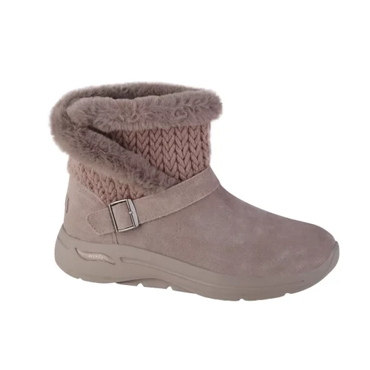 Zdjęcie produktu Skechers Go Walk Arch Fit - True Embrace 144422-DKTP, Damskie, Różowe, buty zimowe, skóra zamszowa, rozmiar: 36
