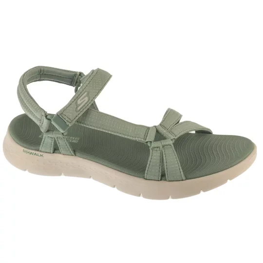 Zdjęcie produktu Skechers Go Walk Flex Sandal - Sublime 141451-SAGE, Damskie, Zielone, sandały, tkanina, rozmiar: 38
