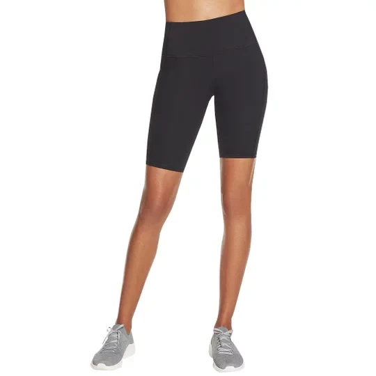 Zdjęcie produktu Skechers Go Walk High Waisted Bike Short W3SH53-BLK, Damskie, Czarne, spodenki, nylon, rozmiar: M