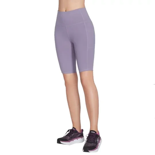 Zdjęcie produktu Skechers Go Walk High Waisted Bike Short W3SH53-GYPR, Damskie, Fioletowe, spodenki, nylon, rozmiar: S