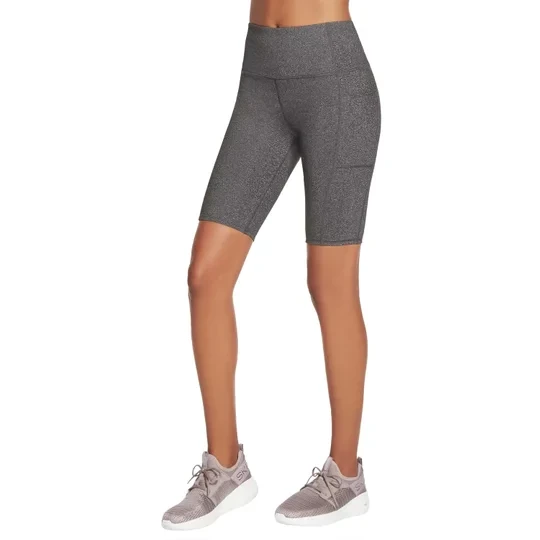 Zdjęcie produktu Skechers Go Walk High Waisted Bike Short W3SH53-GYS, Damskie, Szare, spodenki, nylon, rozmiar: M