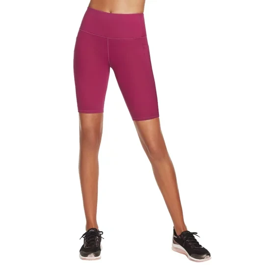 Zdjęcie produktu Skechers Go Walk High Waisted Bike Short W3SH53-MAG, Damskie, Różowe, spodenki, nylon, rozmiar: XS
