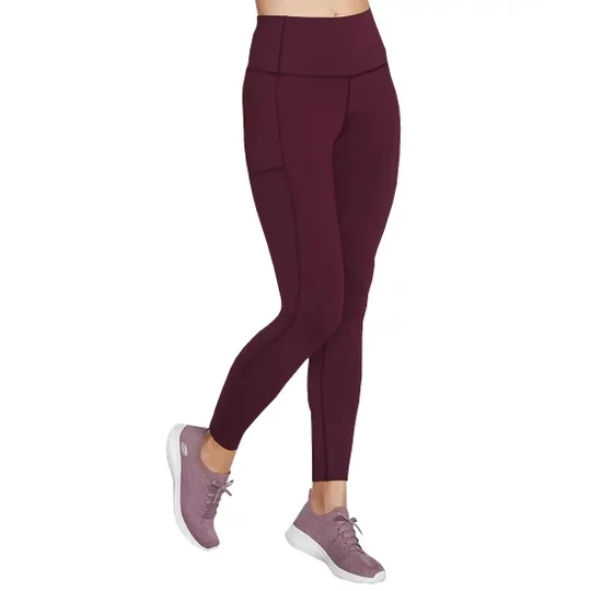 Zdjęcie produktu Skechers Go Walk High Waisted Legging W03LG30B-DKPR, Damskie, Fioletowe, leginsy, nylon, rozmiar: XS