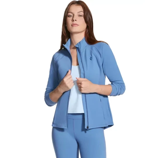 Zdjęcie produktu Skechers GO WALK Jacket JA132-BLMV, Damskie, Niebieskie, kurtki, poliester, rozmiar: L