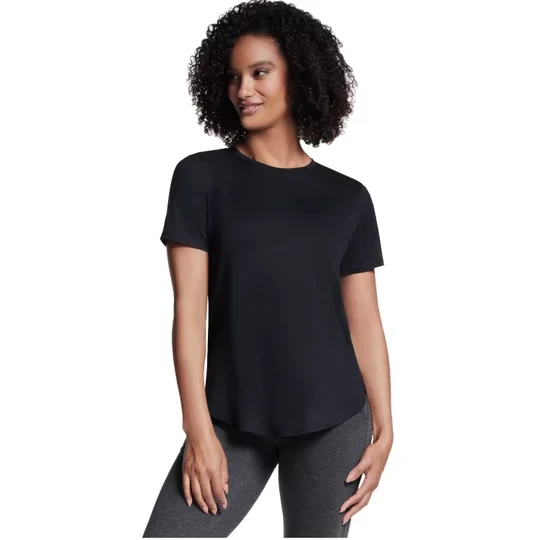 Zdjęcie produktu Skechers Godri Swift Tunic Tee TS105-BLK, Damskie, Czarne, t-shirty, poliester, rozmiar: M