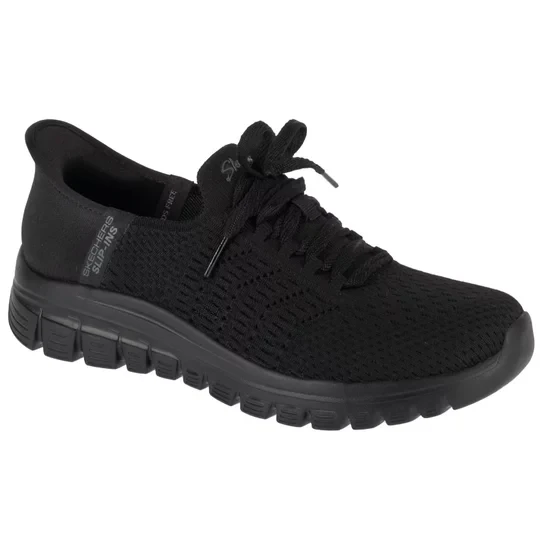 Zdjęcie produktu Skechers Slip-Ins Graceful First Blush 100736-BBK, Damskie, Czarne, buty sneakers, tkanina, rozmiar: 35, 5
