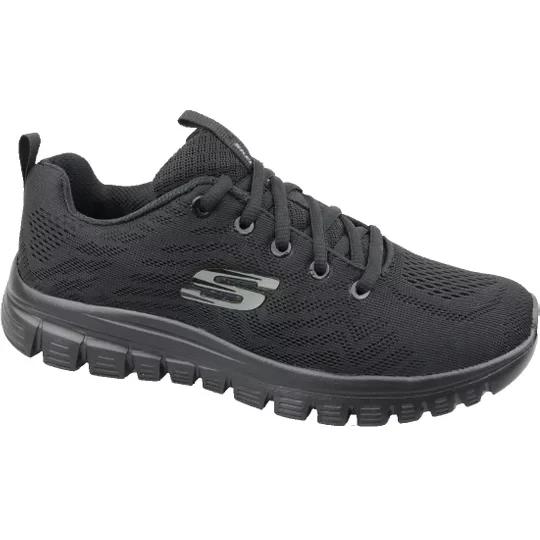 Zdjęcie produktu Skechers Graceful - Get Connected 12615-BBK, Damskie, Czarne, buty sneakers, przewiewna siateczka, rozmiar: 37