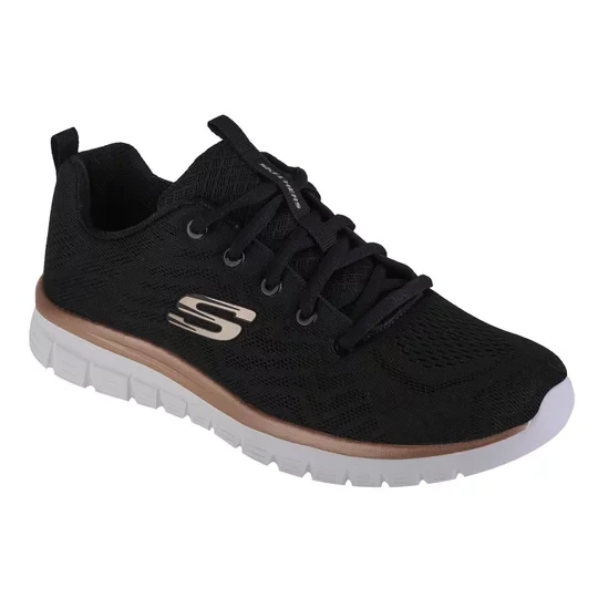 Zdjęcie produktu Skechers Graceful - Get Connected 12615-BKGD, Damskie, Czarne, buty sneakers, tkanina, rozmiar: 36