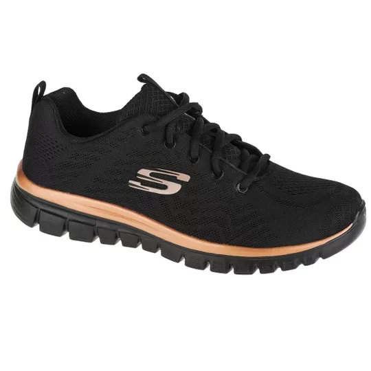 Zdjęcie produktu Skechers Graceful - Get Connected 12615-BKRG, Damskie, Czarne, buty sneakers, przewiewna siateczka, rozmiar: 36