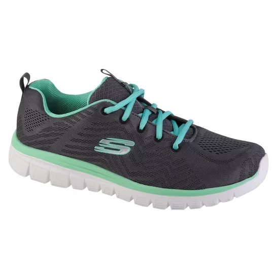 Zdjęcie produktu Skechers Graceful - Get Connected 12615-CCGR, Damskie, Szare, buty sneakers, przewiewna siateczka, rozmiar: 36, 5